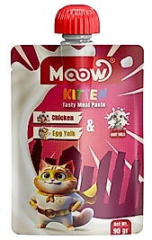 Taze Tavuklu & Yumurta Sarılı Keçi Sütlü Yavru Kedi Et Ezmesi 90gr