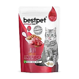 Best Pet Adult Jelly Pouch Sığır Etli   Kedi Maması 85 Gr
