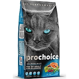 ProChoice Pro 34 Somonlu ve Pirinçli Yetişkin Kedi Maması KG