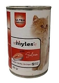 Myles Konserve Yetişkin Kedi Somonlu Etli Püre 415 GR